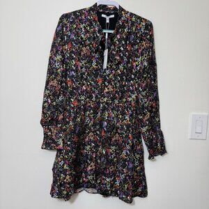 Derek Lam 10 Crosby Dress Size 10 Floral Metallic Tiered Long Sleeve New